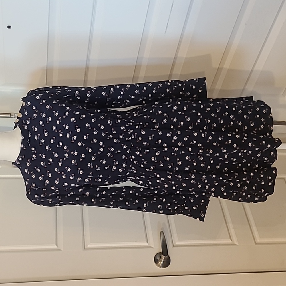 Ann Taylor Loft Floral Dress Blue Small NWT